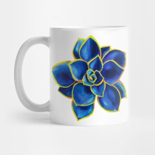 Blue Succulent Mug